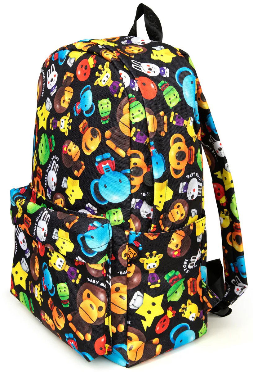 Batoh BAPE Baby Milo All-Over Print Backpack Čierna | 0MXBGW4224XAO