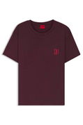 Stretch-jersey pyjama T-shirt with logo artwork