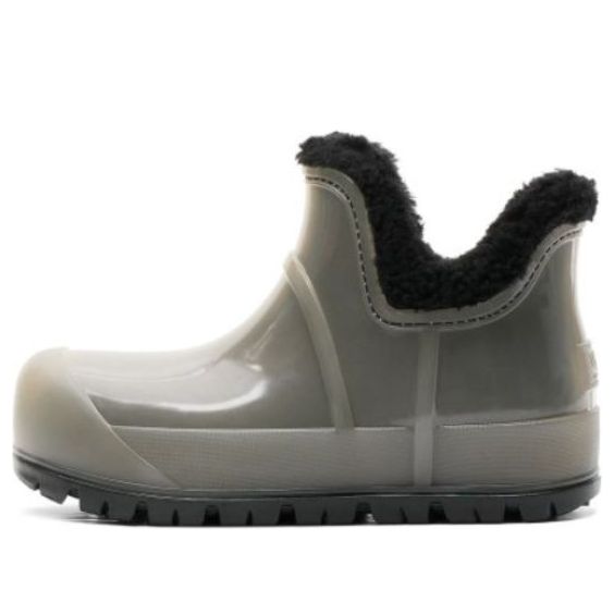 Tenisky a topánky UGG Short Clear Rain Boot with Faux Fur Lining Šedá | 1132070-BLK, 0