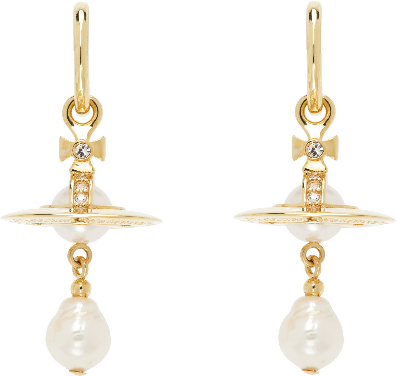 Náušnice Vivienne Westwood Vivienne Westwood Aleksa Pearl Drop Earrings Žltá | 6202016M-02R496-, 0