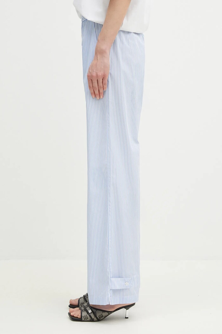Pyžamo Fiorucci Fiorucci Striped Logo High Waist Wide Leg Pants Modrá | U02SPBPA299CO01BL02, 1