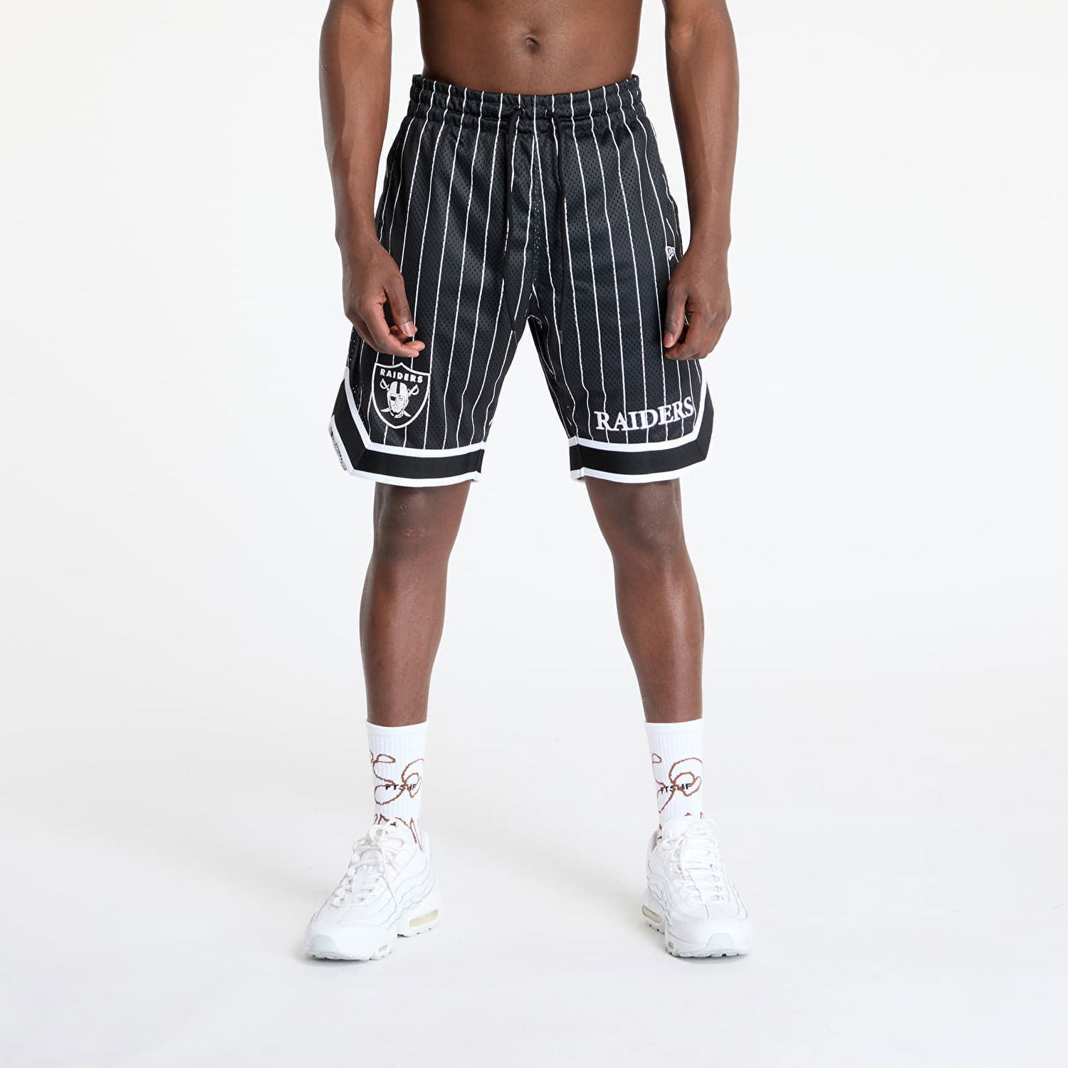 Šortky New Era New Era Las Vegas Raiders NFL Pinstripe Shorts Čierna | 60667938, 0