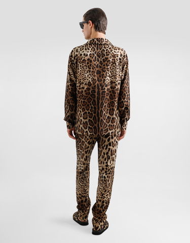 Košeľa Dolce & Gabbana Dolce & Gabbana Silk Vanity Leopard Print Shirt Hnedá | G5IF1TGI955HY13M, 2