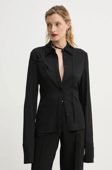 Košeľa HELIOT EMIL Heliot Emil Regular Fit Shirt with Classic Collar Čierna | AW24.W.05.056.BLK01, 3