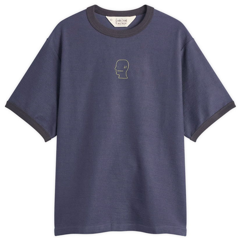 Tričko Brain Dead Slubby Ringer T-Shirt Navy | BDS25T000O47-NVY