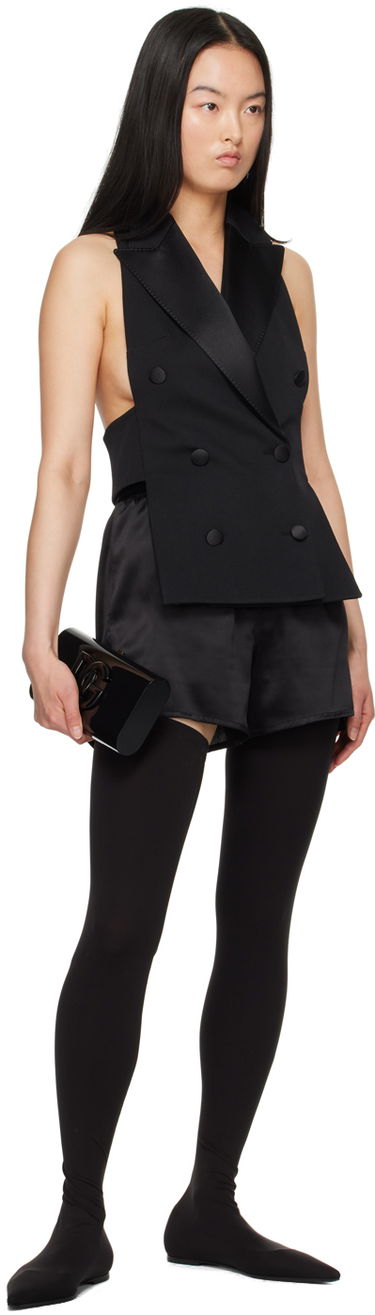 Tenisky a topánky Dolce & Gabbana Stretch Jersey Thigh-High Flats Čierna | CU1115 AV590, 4