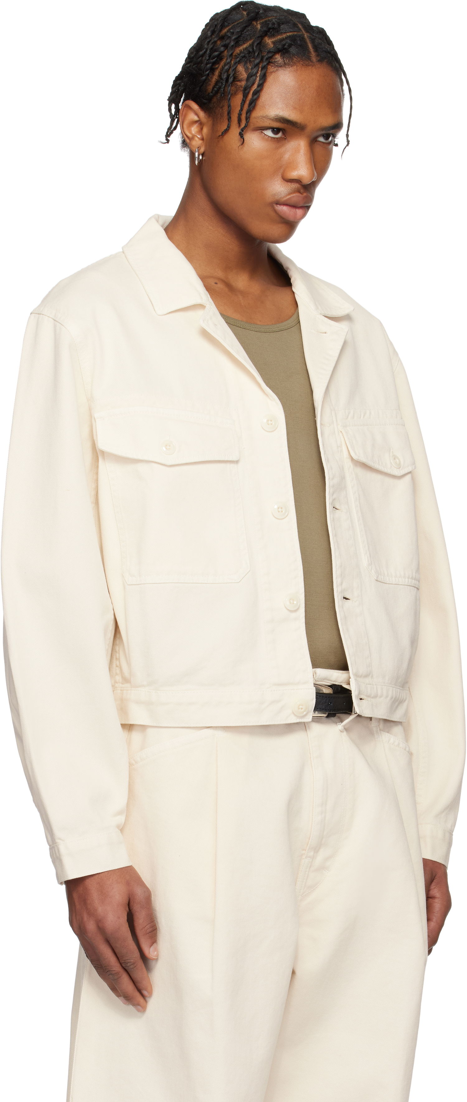 Bunda LEMAIRE Lemaire Trucker Denim Jacket Biela | OW1142 LD1034, 1