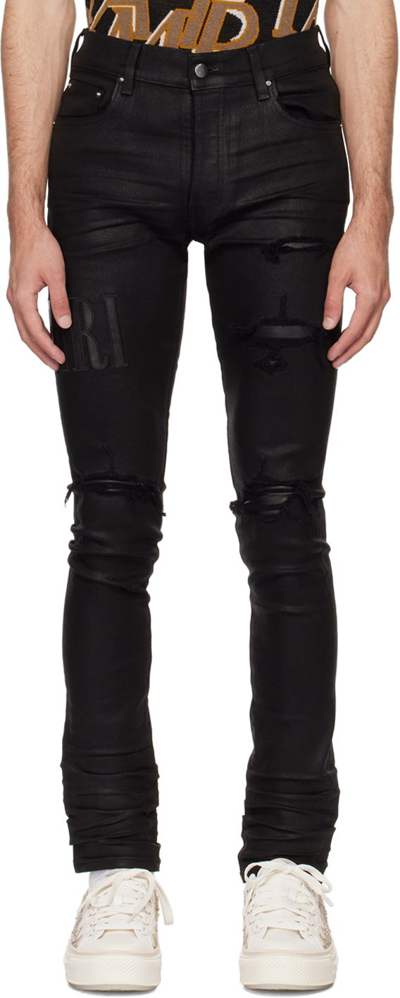 Džínsy AMIRI AMIRI Waxed Denim Jeans Čierna | AMDNSY1010, 0