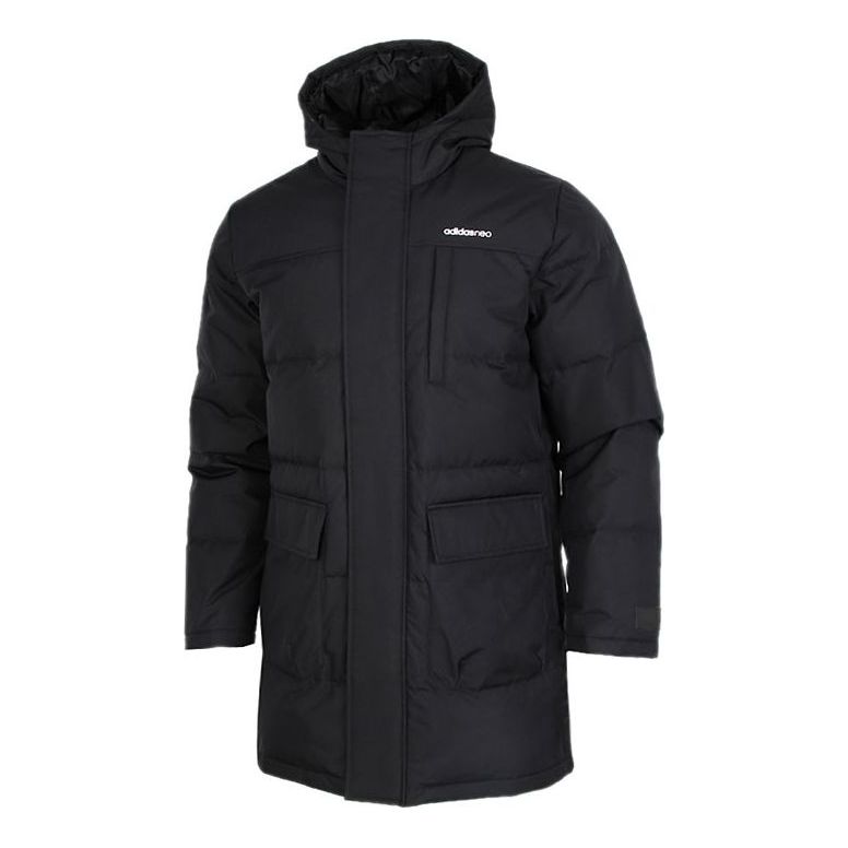 Parka adidas Originals Mid-Length Hooded Down Jacket Čierna | GJ8786