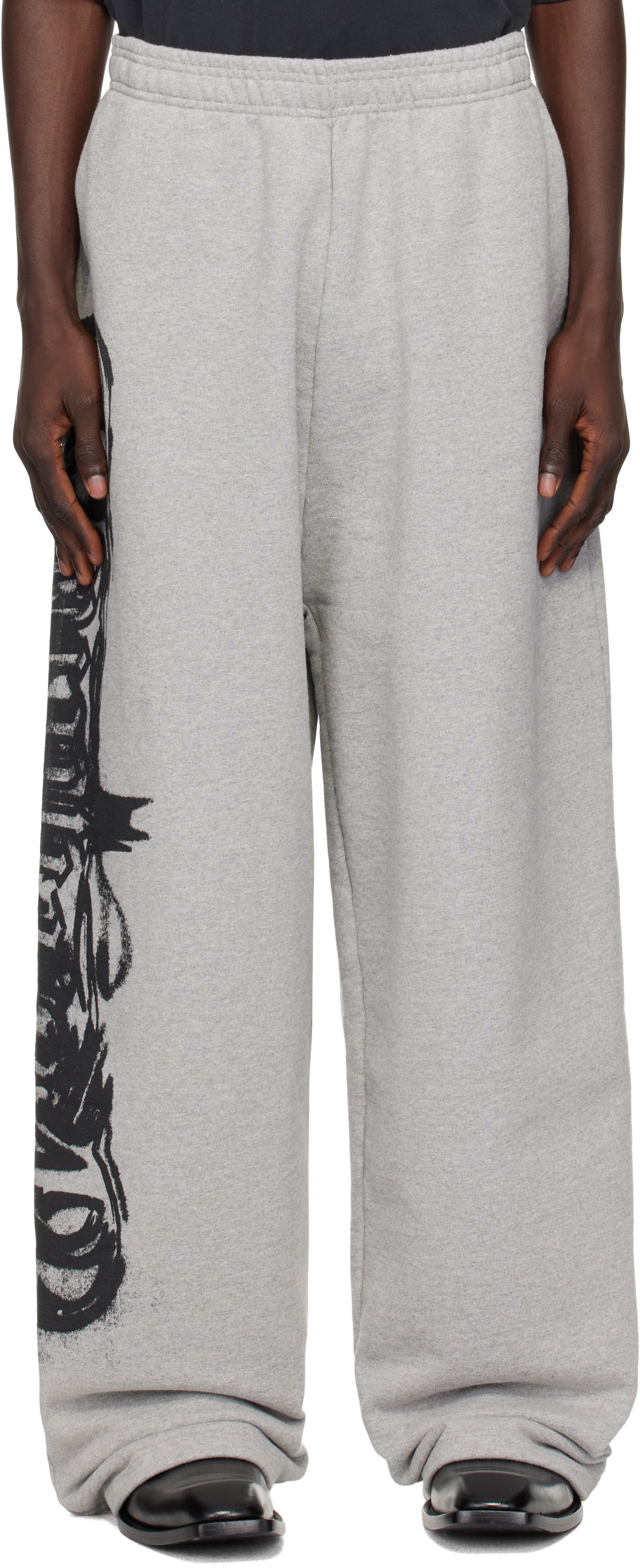 Tepláky VETEMENTS Goth Graphic Print Sweatpants Šedá | UA66SP610G, 0