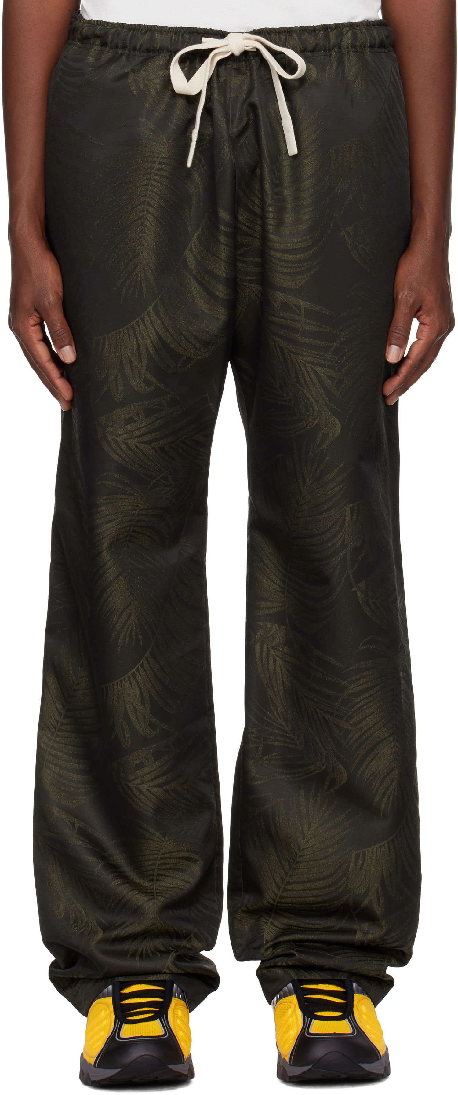 Tepláky Palm Angels Palm Angels Palms Jacquard Lounge Pants Zelené | PMCA143S25FAB0015656, 0