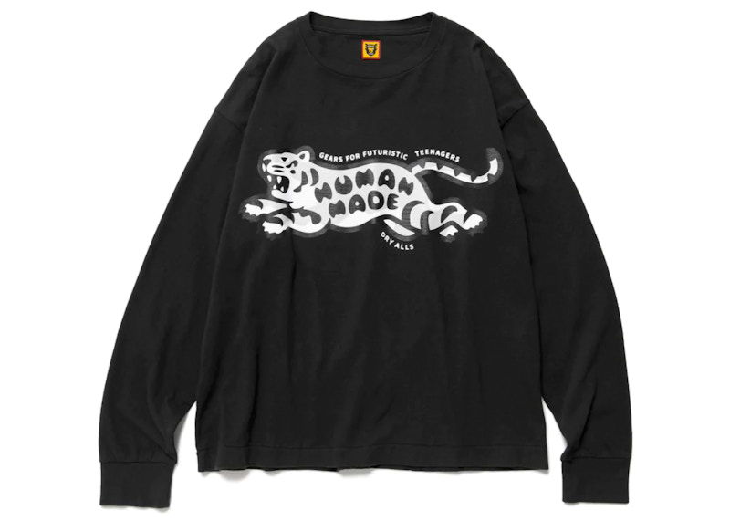 Tričko Human Made Tiger Long Sleeve T-Shirt Čierna | HM24CS006