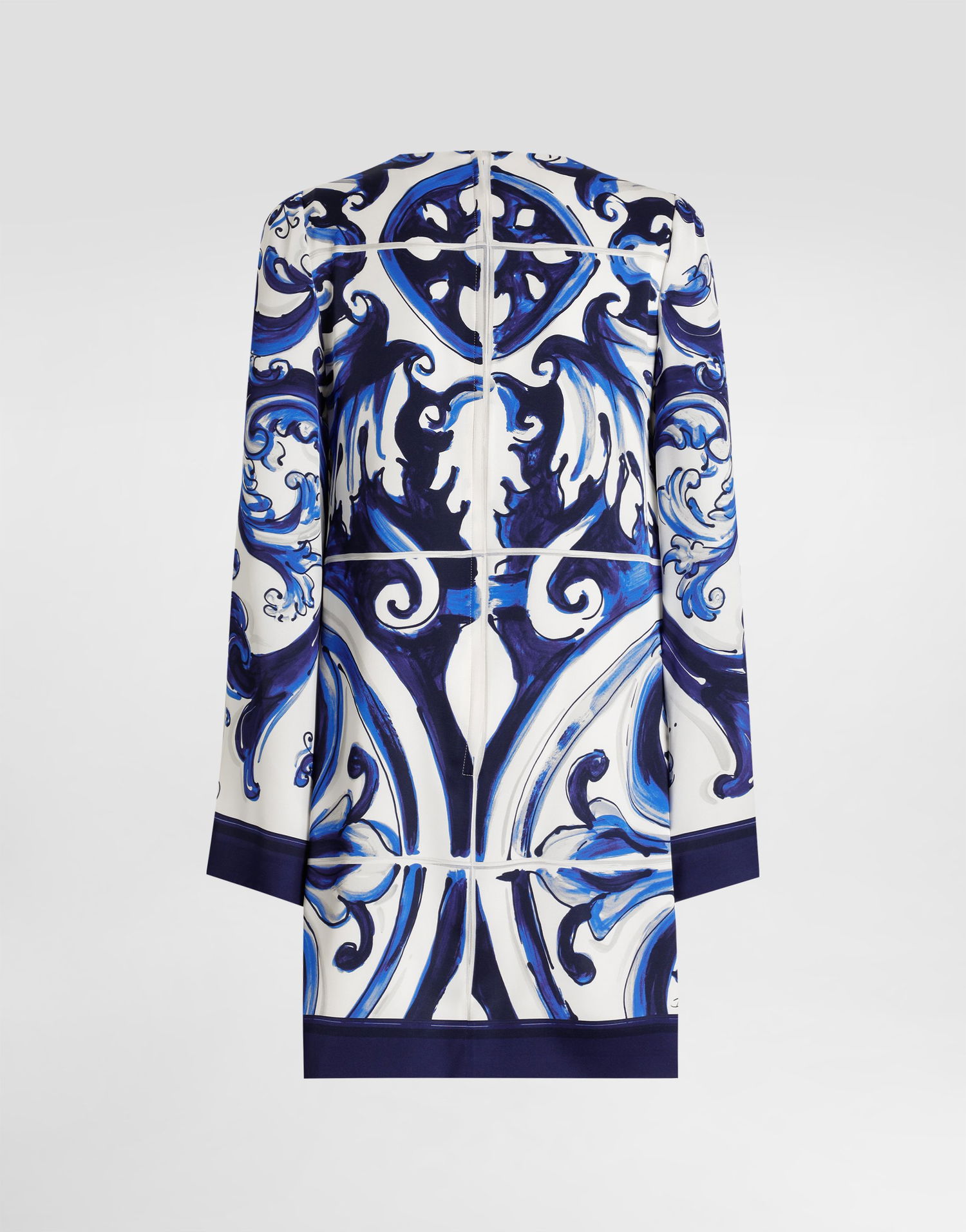 Šaty Dolce & Gabbana Dolce & Gabbana Majolica Charmeuse Dress Modrá | I6KH4WFHAA2HB5DQ, 1