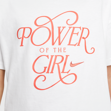 Crop Top Nike Nike Sportswear Power Of The Girl T-Shirt Biela | HM6305-100, 2