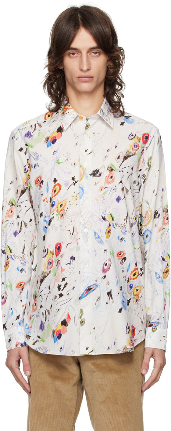 Košeľa Paul Smith Paul Smith Floral Print Shirt Biela | M1R-901U-N02403-02, 0
