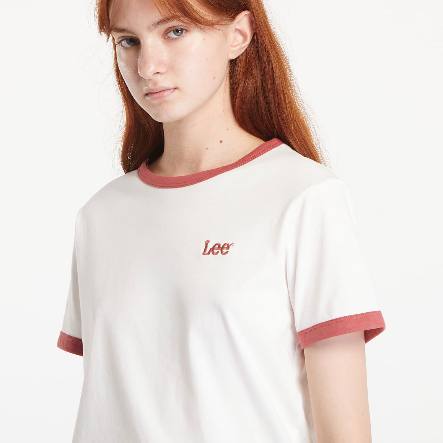 Tričko Lee Ringer Tee Ecru Biela | 112355184, 1