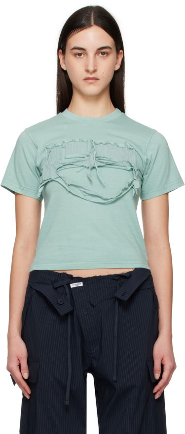 Crop Top Ottolinger Ottolinger Distressed Fitted T-Shirt Zelené | 11510191502, 0