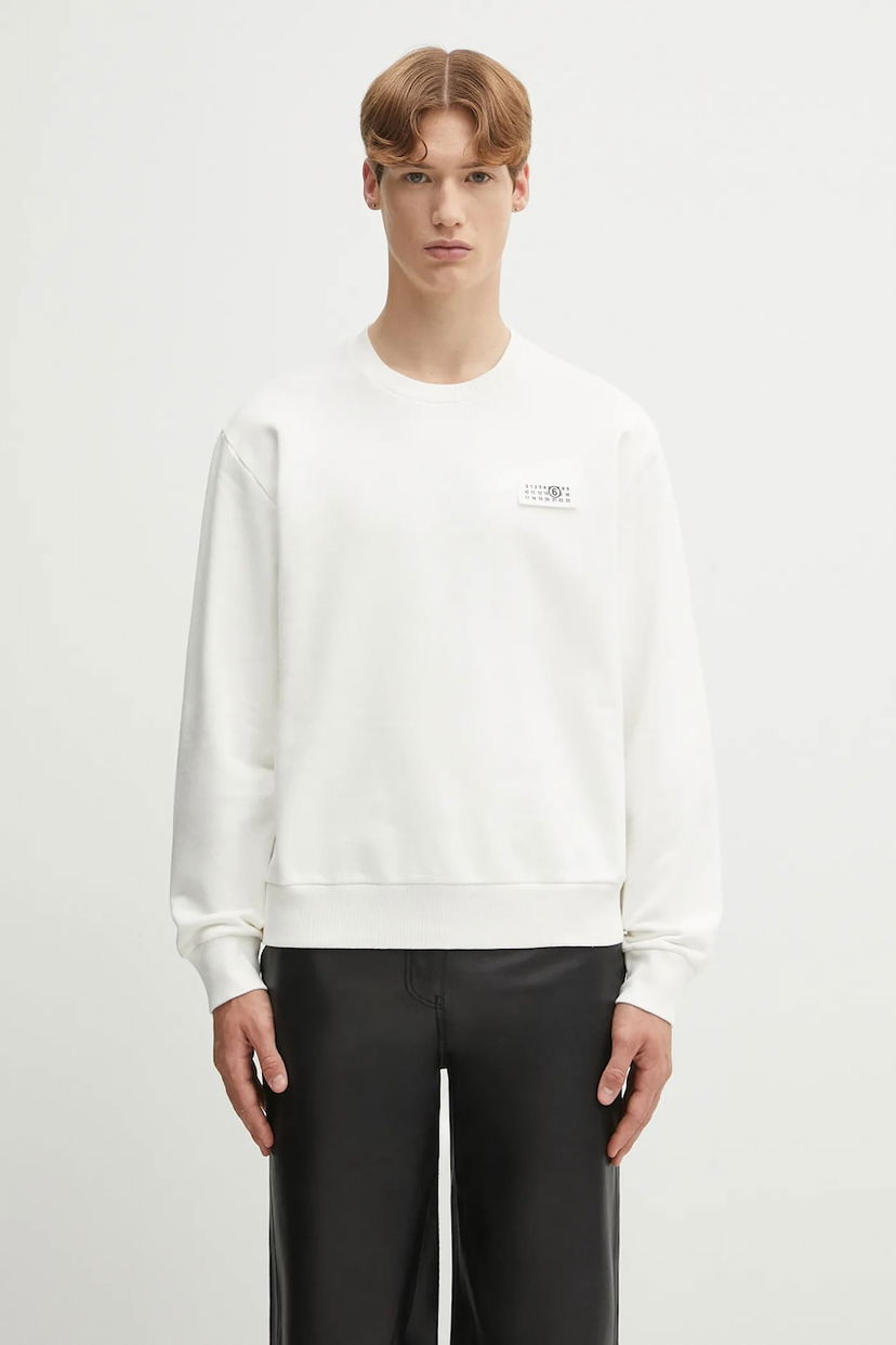 Mikina Maison Margiela MM6 Maison Margiela Print Sweatshirt Biela | SH2GU0025.M25024.101