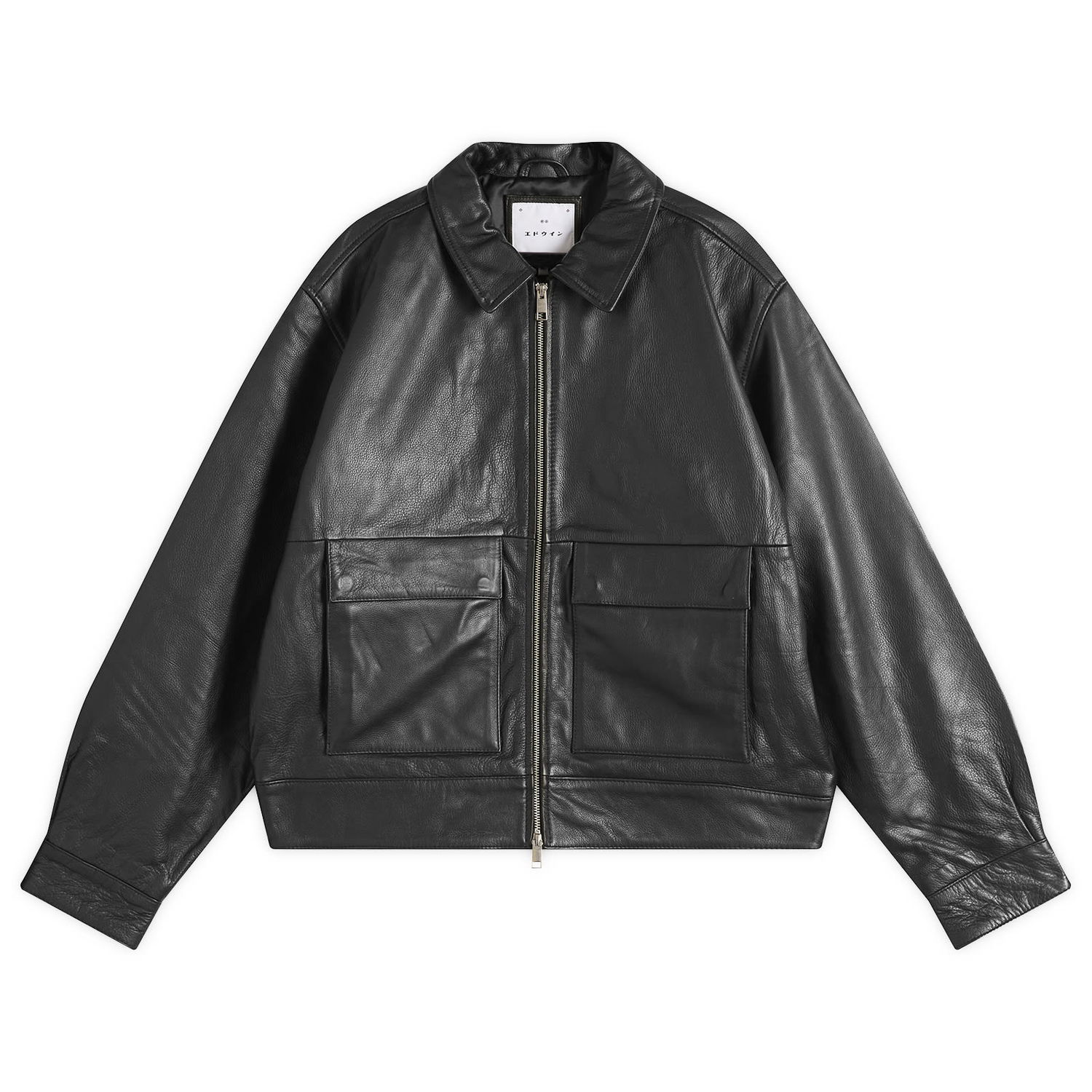 Bunda EDWIN Dogma Leather Jacket, Size Large Čierna | I035716-8900, 0