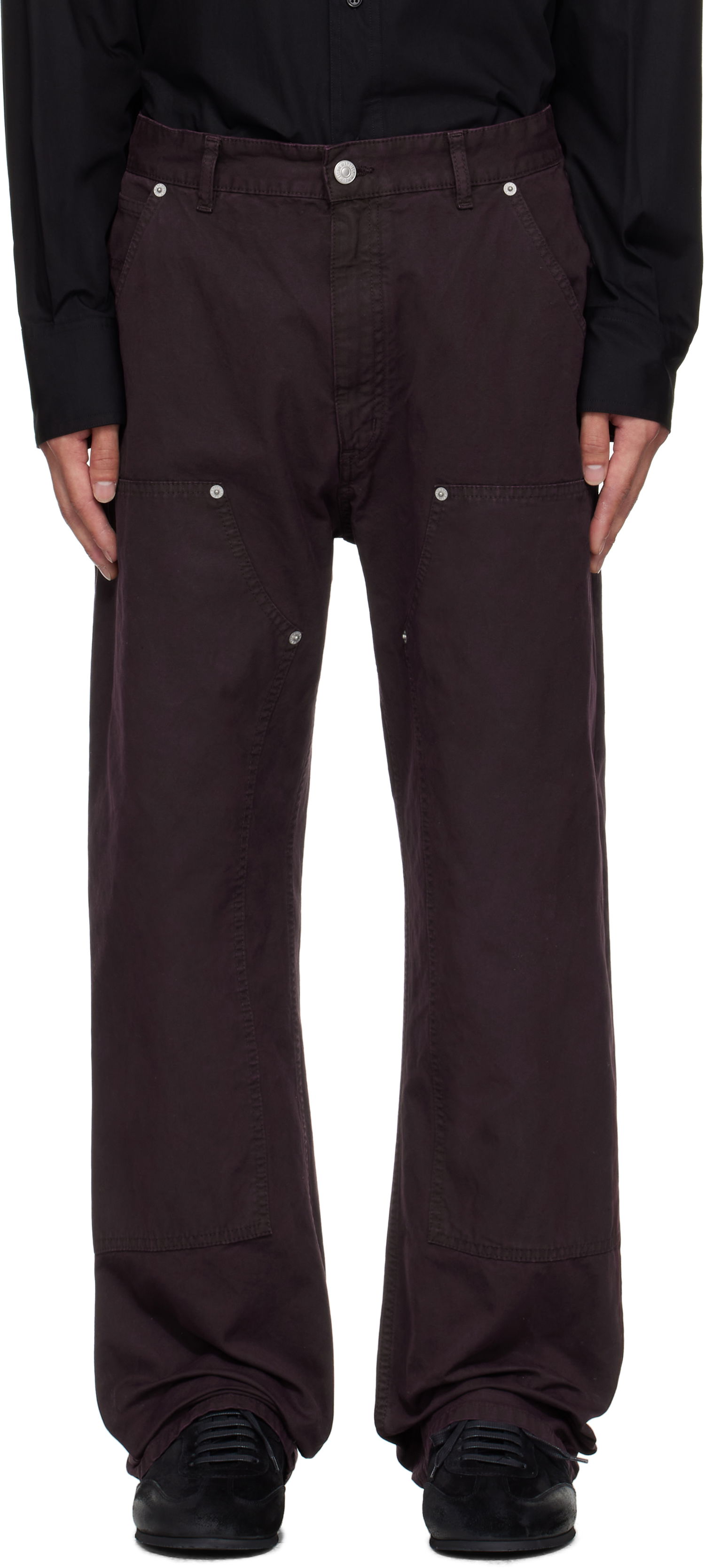 Cargo nohavice Maison Margiela MM6 Maison Margiela 5-Pocket Carpenter Pants Fialová | SH2LA0044 S78548, 0