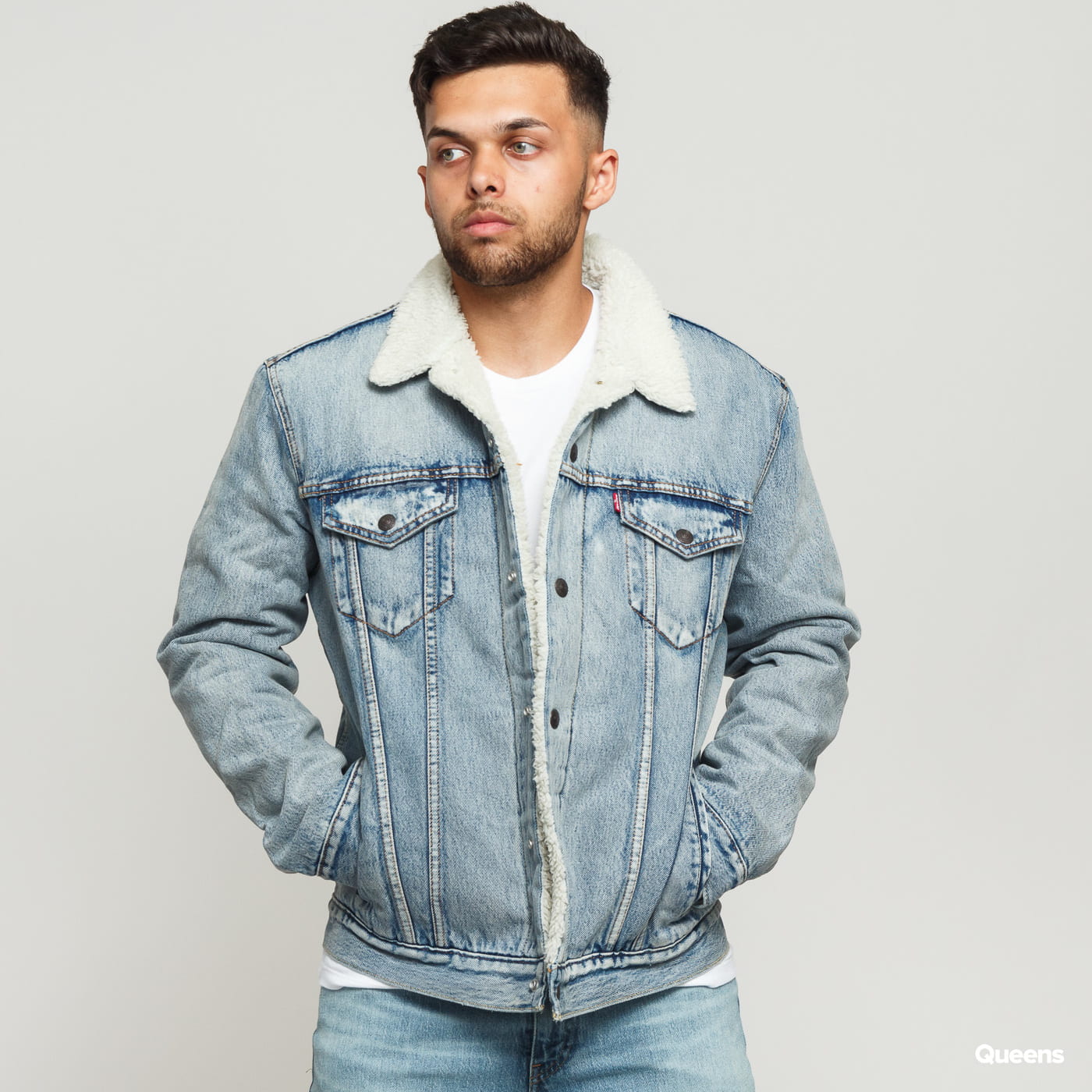 Bunda Levi's Type 3 Sherpa Trucker Stonebridge Modrá | 16365-0070, 0