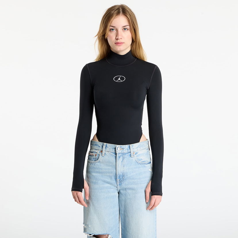 Body Jordan Flight Mountainside Long-Sleeve Mock Neck Bodysuit Čierna | HV0350-010