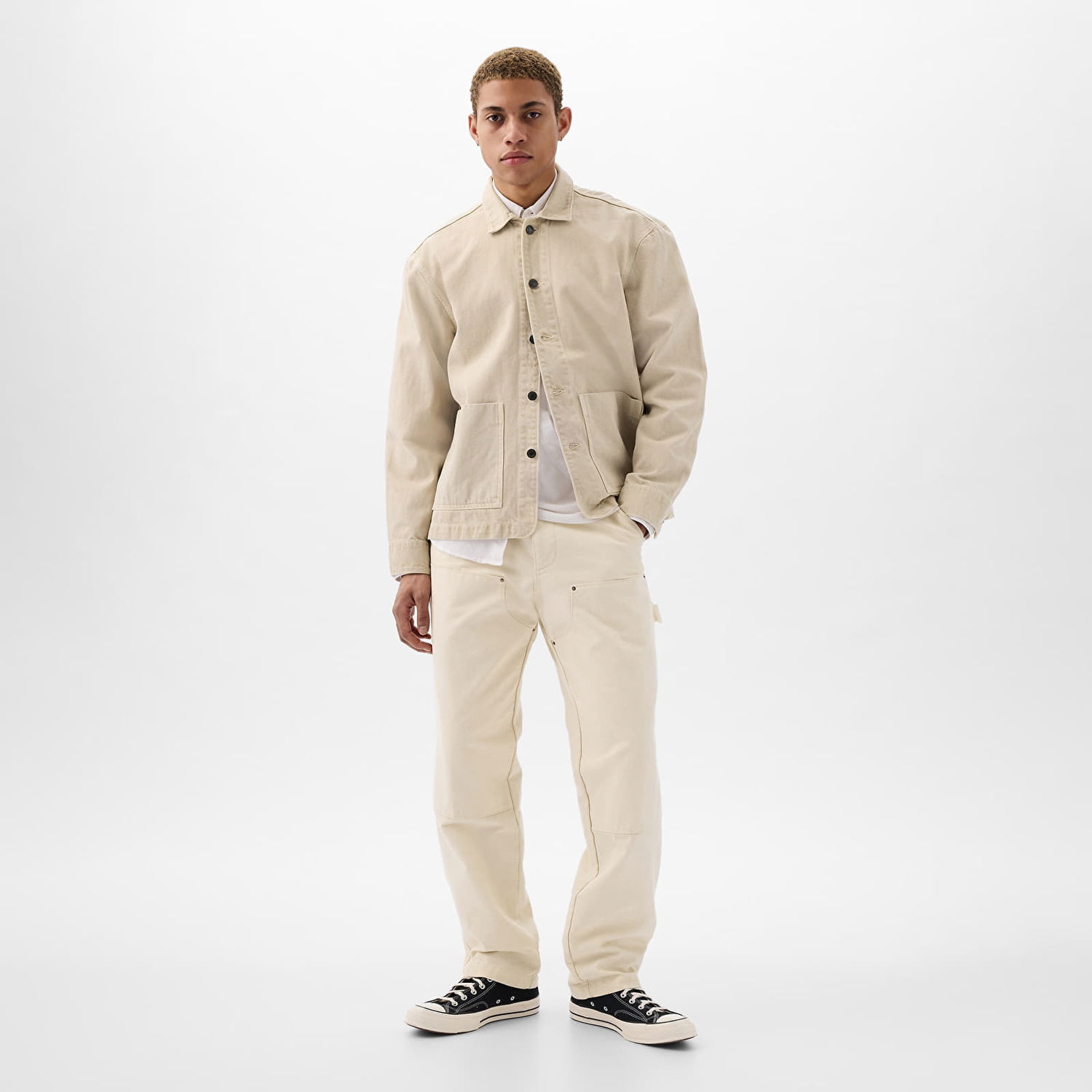 Bunda GAP Denim Chore Jacket Fresh Praline Béžová | 881107-00, 1