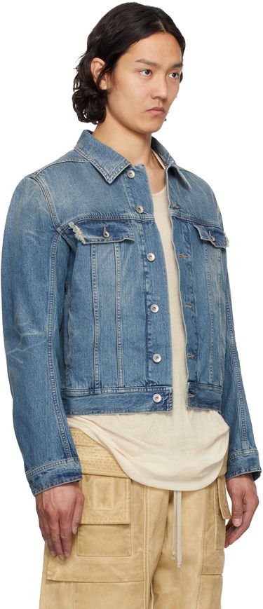 Bunda Rick Owens Rick Owens DRKSHDW Hollywood Trucker Denim Jacket Modrá | DU01E3751 DWB, 1