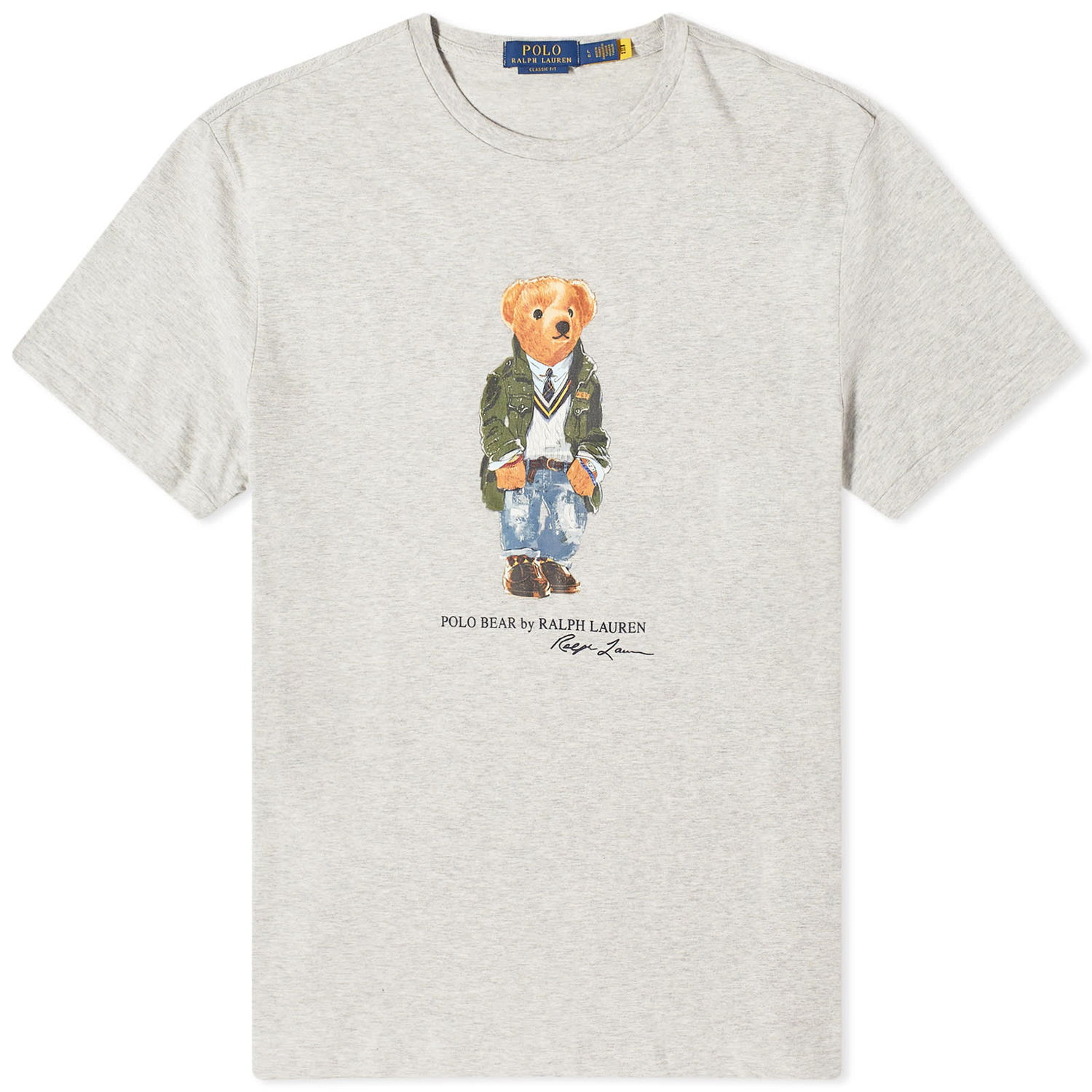 Polo tričko Polo by Ralph Lauren Polo Ralph Lauren Men's Heritage Bear T-Shirt Andover Heather Šedá | 710854497035, 0