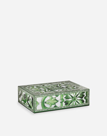 Home decor Dolce & Gabbana Dolce & Gabbana Large Majolica Print Decorative Plexiglass Box Zelené | TCC201TCAMYUV008, 2