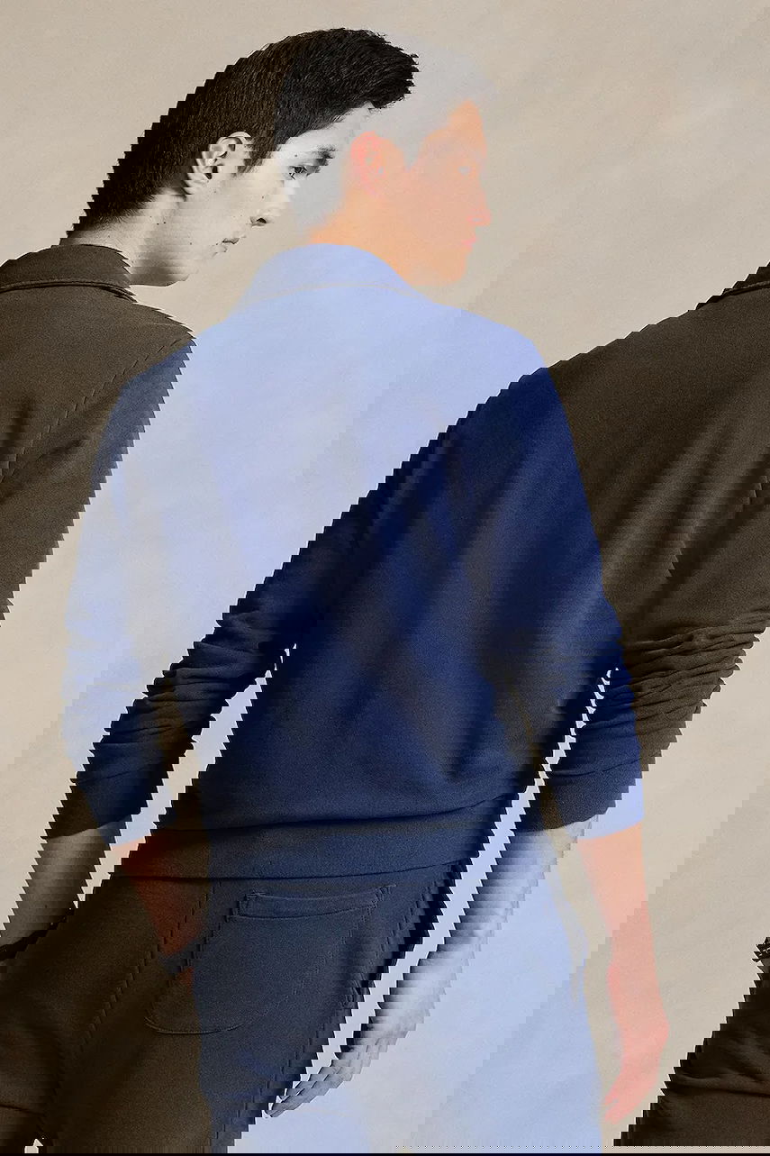 Mikina Polo by Ralph Lauren Loopback Half Zip Sweatshirt Modrá | 710934601009, 1