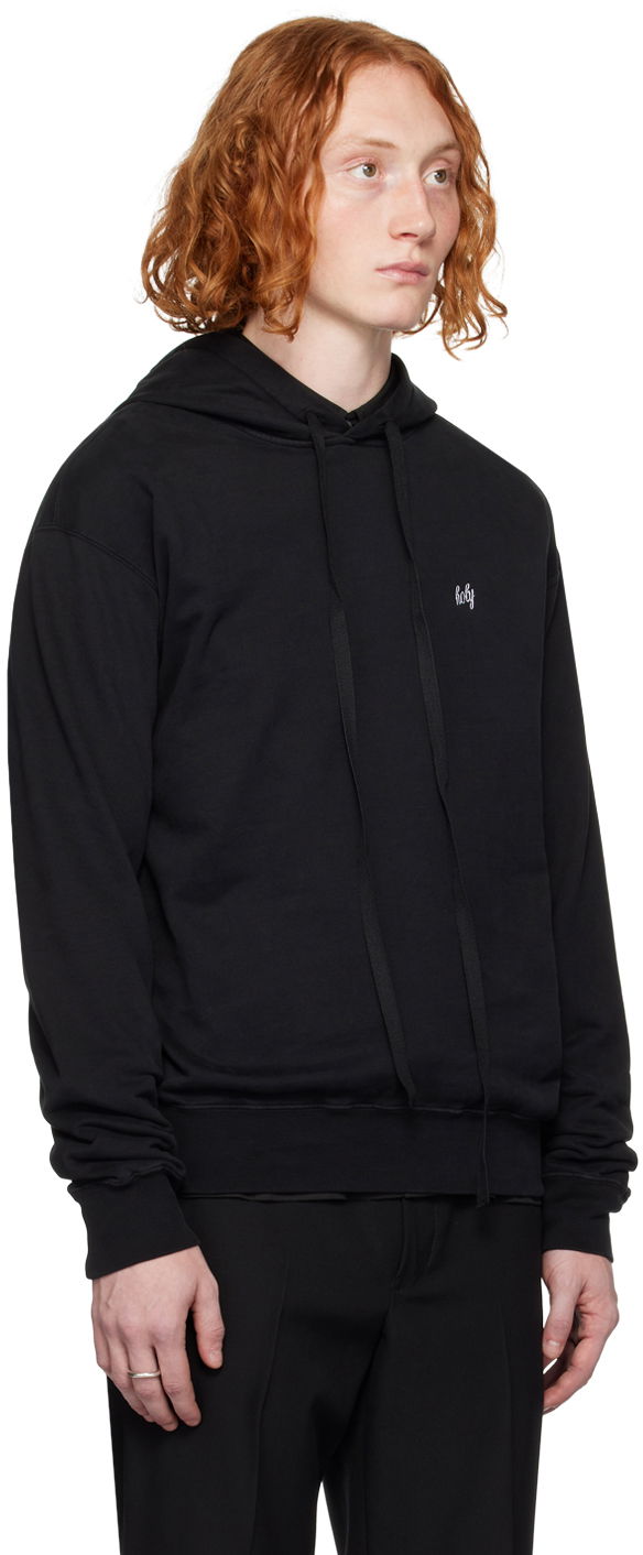 Mikina Ann Demeulemeester Ann Demeulemeester Embroidered Hoodie Čierna | 2302-M-JSW03-23-FA185-099, 1