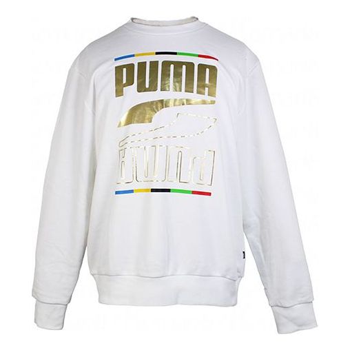 Sveter Puma Round Neck Sweatshirt Biela | 585267-02