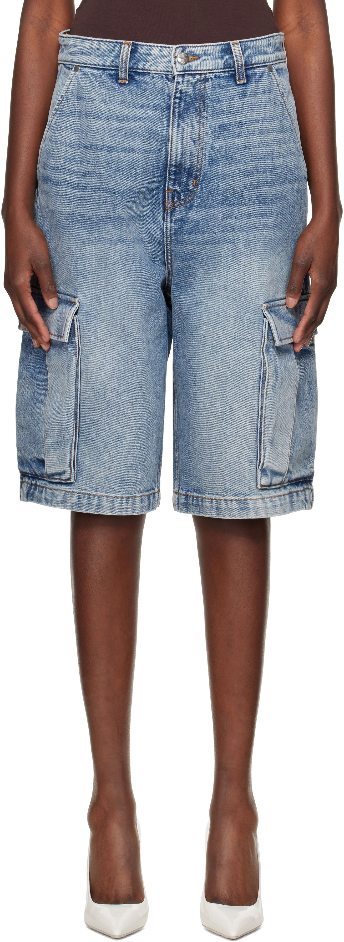 Šortky Rhude Rhude Baggy Denim Cargo Shorts Modrá | RHPS25SH05012, 0