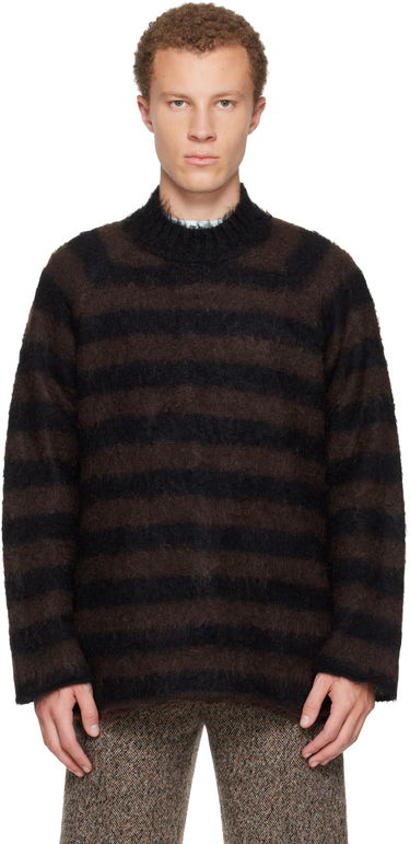 Sveter UNDERCOVER Fuzzy Striped Mock Neck Sweater Rôznofarebný | UC2E4904-1, 0
