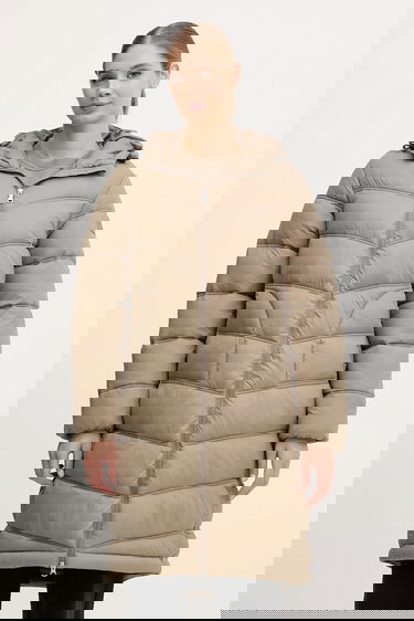 Prešívaná bunda Napapijri Napapijri A-Ega Winter Hooded Puffer Coat Béžová | NP0A88XFN1T1, 0