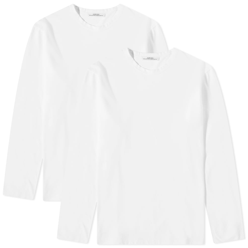 Tričko WOOD WOOD Emil Long Sleeve Tee 2 Pack Biela | 20005406-2490-0002, 0