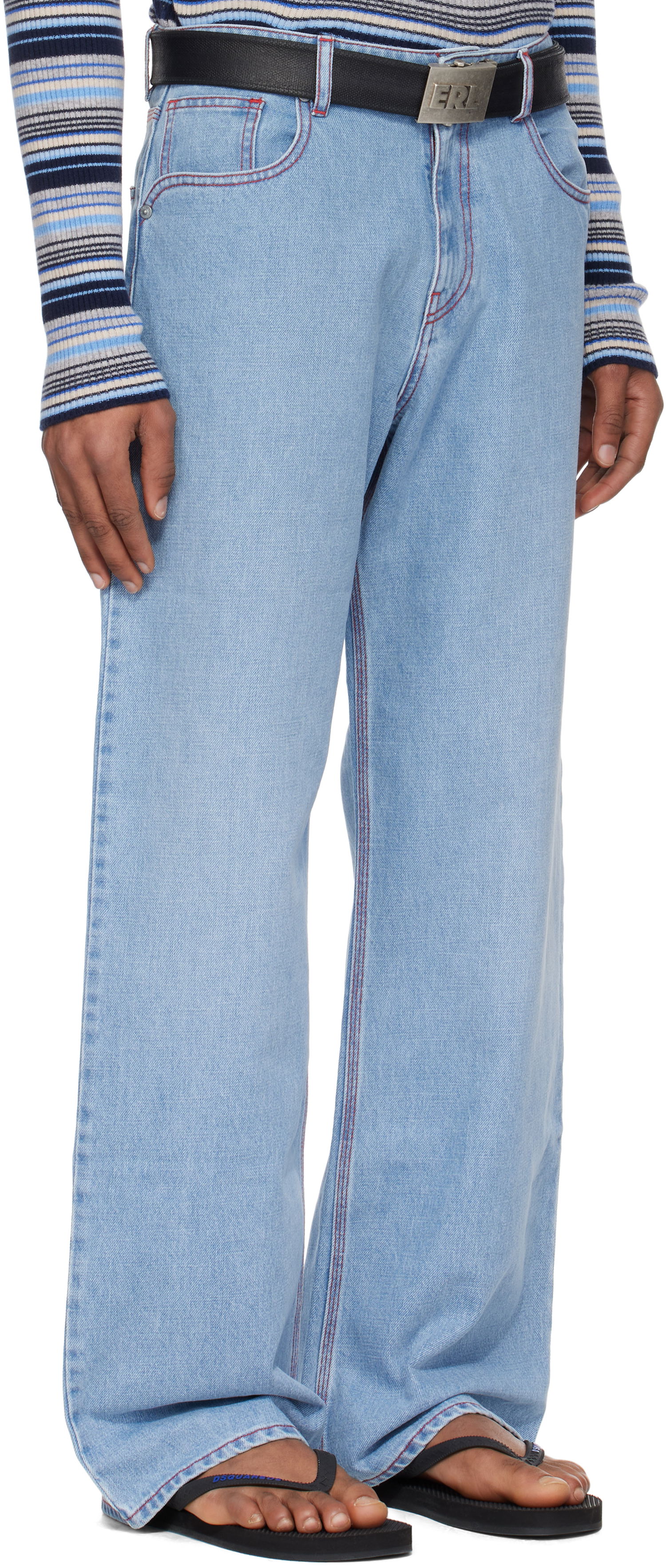 Džínsy ERL ERL Straight Venice Jeans Modrá | ERL10P012, 1