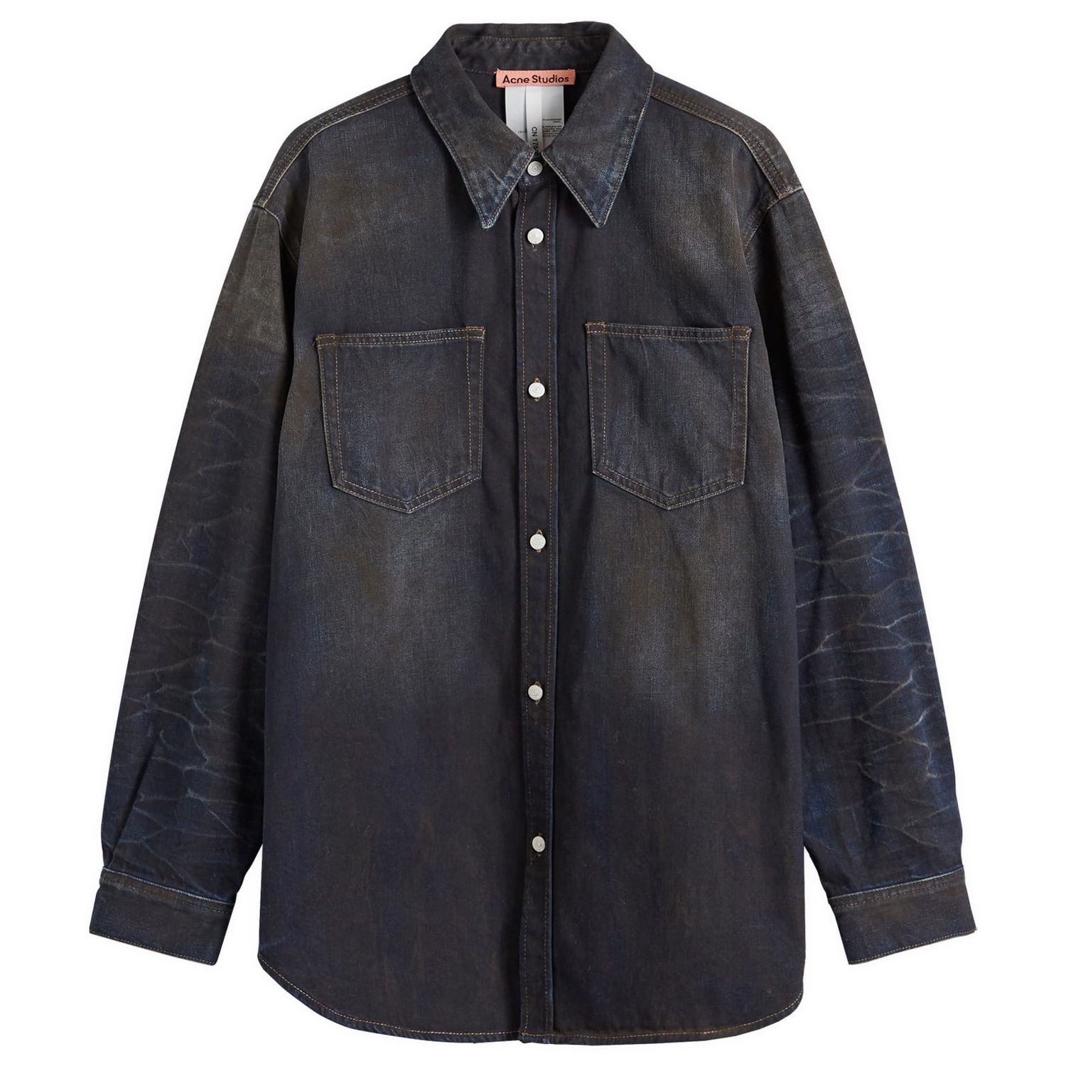 Košeľa Acne Studios Denim Overshirt Darkside Modrá | CB0081-838, 0