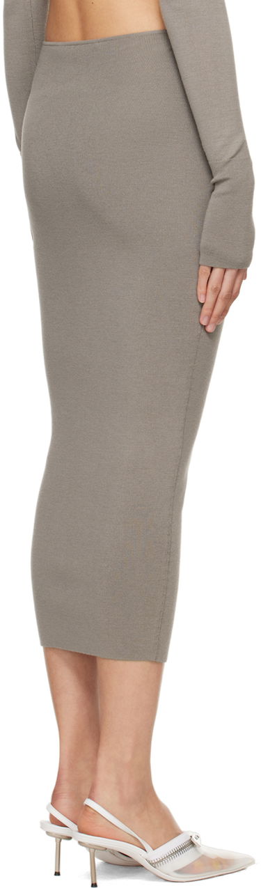 Sukňa Dion Lee Cutout Detail Knit Midi Skirt Šedá | A7784PS24, 2