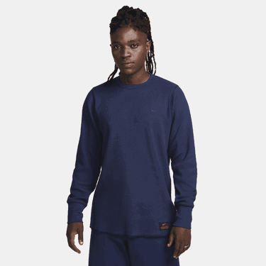 Mikina Nike Long-sleeve Heavyweight Waffle Top Navy | DX0894-451, 0