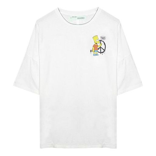 Tričko Off-White Off-White c/o Virgil Abloh Simpson Arrow Short Sleeve T-Shirt Biela | OMAA066S191850340188