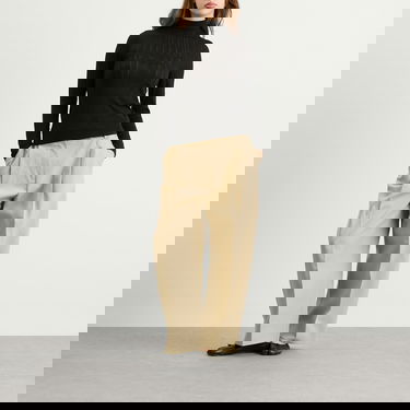 Sveter Bode Louise Patterned Knit Mock Neck Long Sleeve Top Čierna | WRF25KT006-BLACK, 4