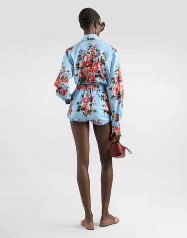 Košeľa Dolce & Gabbana Flower Bouquet-print Tie-front Long-sleeved Cotton Shirt Rôznofarebný | F5T76THS5UUHC5ZO, 2