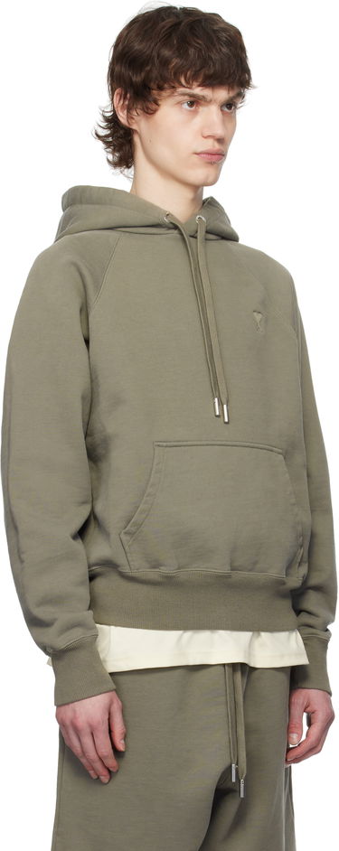 Mikina AMI AMI Paris Ami de Coeur Cotton Hoodie Zelené | USW274.747, 1