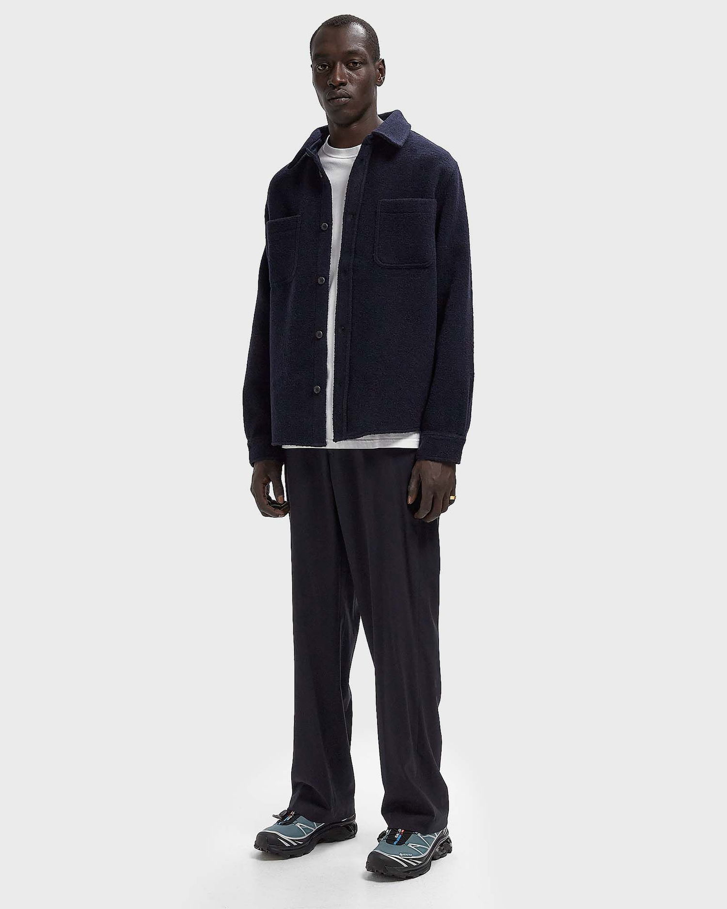 Košeľa Les Deux Lennon Bouclé Overshirt Navy | 1000547-460, 1