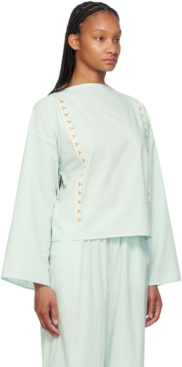 Tričko Baserange Long Sleeve Blouse With Wide Neckline Zelené | TOVI-CO-SU24, 1