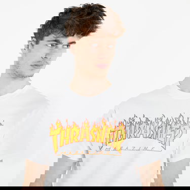 Tričko Thrasher Flame Logo Tee Šedá | 110102, 4