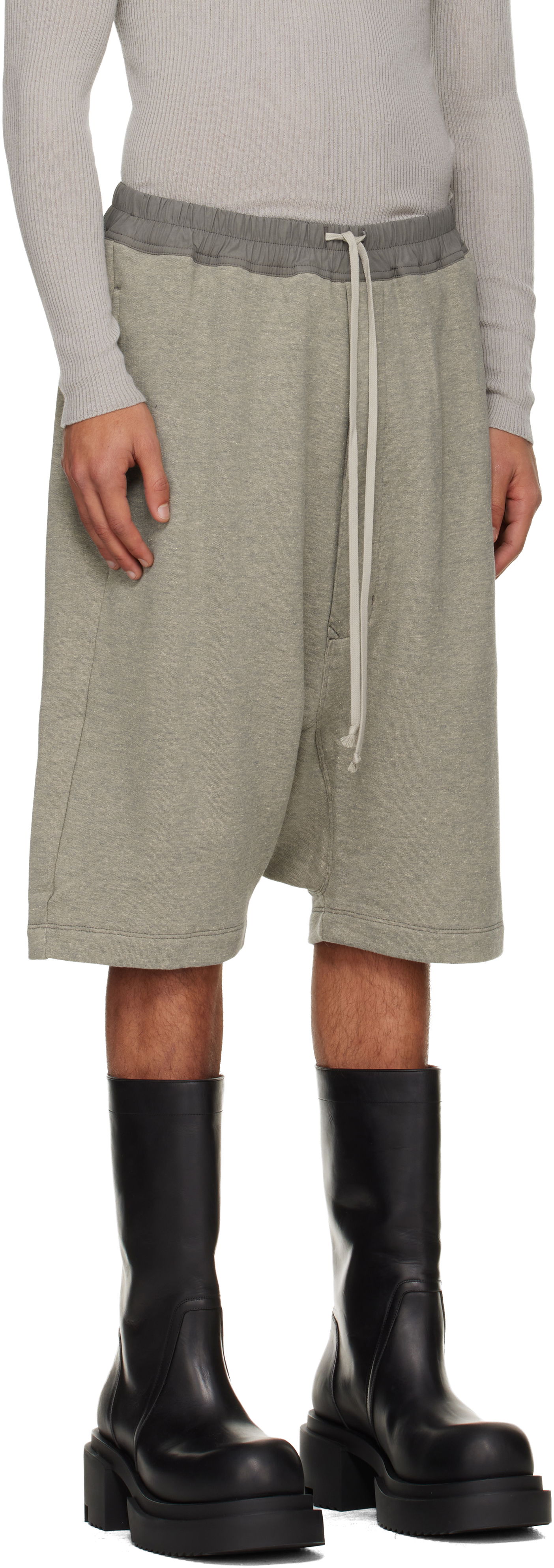 Šortky Rick Owens DRKSHDW Concordians Drawstring Pods Shorts Šedá | DU02E7380 FGM, 1