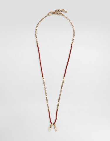 Náhrdelník Dolce & Gabbana Dolce & Gabbana Gemstone and Charm Metal Necklace Červená | WNO5C3W1111ZOO00, 0